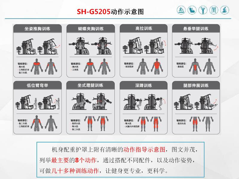 室内健身器材-四人站综合训练器SH-G5205